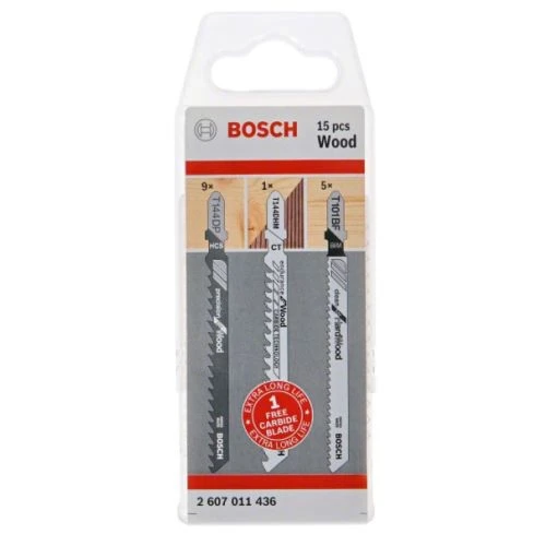 Pack De 15 Lames De Scie Sauteuse Pour Le Bois BOSCH 2607011436 3 Pack De 15 Lames De Scie Sauteuse Pour Le Bois BOSCH 2607011436