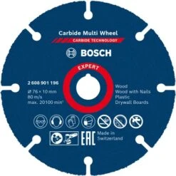 Disque à Tronçonner Carbide Multi Wheel 76 Mm BOSCH EXPERT 2608901196