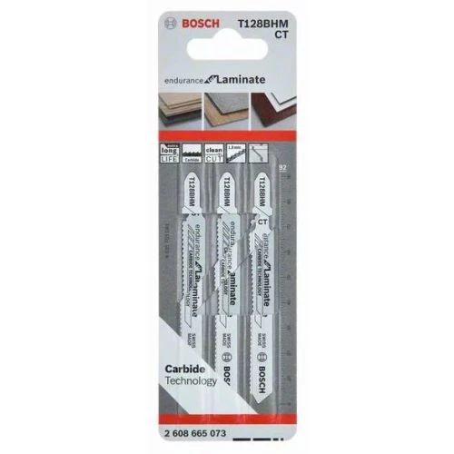 Lames De Scie Sauteuse Expert Laminate Clean T128 BHM Pack De 3 BOSCH 2608900542 3 Lames De Scie Sauteuse Expert Laminate Clean T128 BHM Pack De 3 BOSCH 2608900542