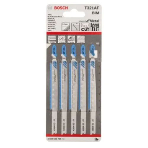 Lames De Scie Sauteuse T 321 AF Speed For Metal BOSCH 2608636705 4 Lames De Scie Sauteuse T 321 AF Speed For Metal BOSCH 2608636705 – Image 2