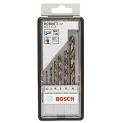 Set De 6 Forets Métaux Cobalt HSS-CO 135 ° Robustline BOSCH 2607019924