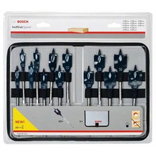Mèches Plates SELF CUT SPEED BOSCH 2608587010 4 Mèches Plates SELF CUT SPEED BOSCH 2608587010 – Image 2