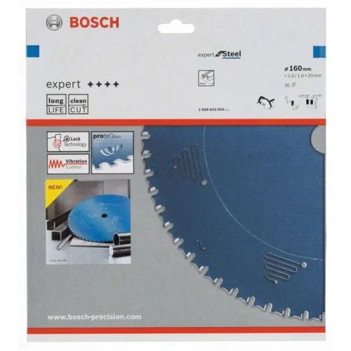 Lame De Scie Circulaire Pour L'acier 160 X 20 X 1,6 Mm 30 Dents BOSCH EXPERT 2608643054 2 Lame De Scie Circulaire Pour L'acier 160 X 20 X 1,6 Mm 30 Dents BOSCH EXPERT 2608643054
