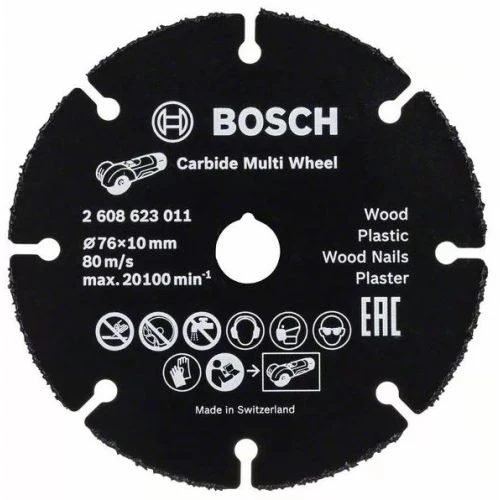 Disque à Tronçonner D.76mm Carbide Multi Wheel BOSCH 2608623011 7 Disque à Tronçonner D.76mm Carbide Multi Wheel BOSCH 2608623011 – Image 5