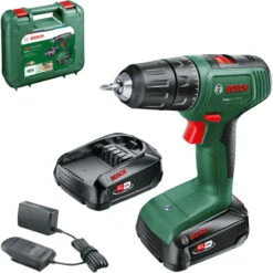 BOSCH EasyDrill 18V-40 (2x 2 Ah) + AL18V-20 Perceuse-visseuse 2 Vit. Sans-fil 06039D8005