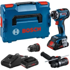 BOSCH GSR 18V-90 FC Perceuse-visseuse Sans Fil,2× 4.0Ah, GAL 18V-40, L-BOXX 136 06019K6205